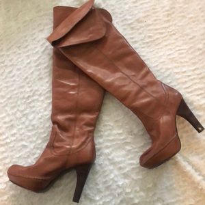 Frye boots cognac colored